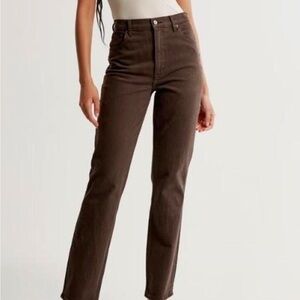 Abercrombie & Fitch Curve Love Ultra High Rise 90s Straight Jean